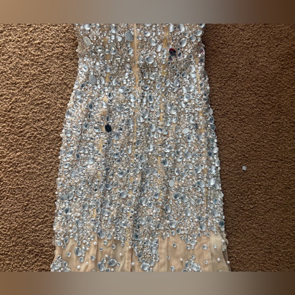 Jovani Sparkling Strapless Gown with Slit - Picture 12 of 16